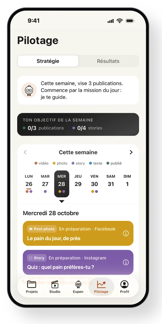 La semaine planifiée dans Mon Dircom